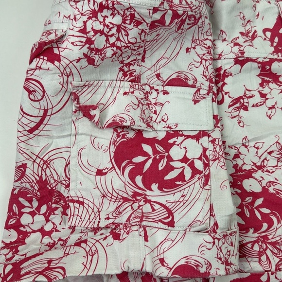 Pepe Jeans Men's pink tropical rolled cuff Y2K casual cargo short shorts - Picture 5 of 11